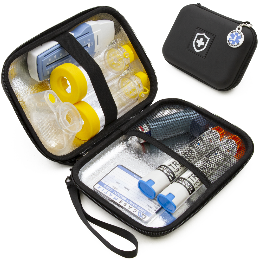 ProCase Nebulizer Case Inhaler Storage Bag Shockproof Hard Eva Cover - Black