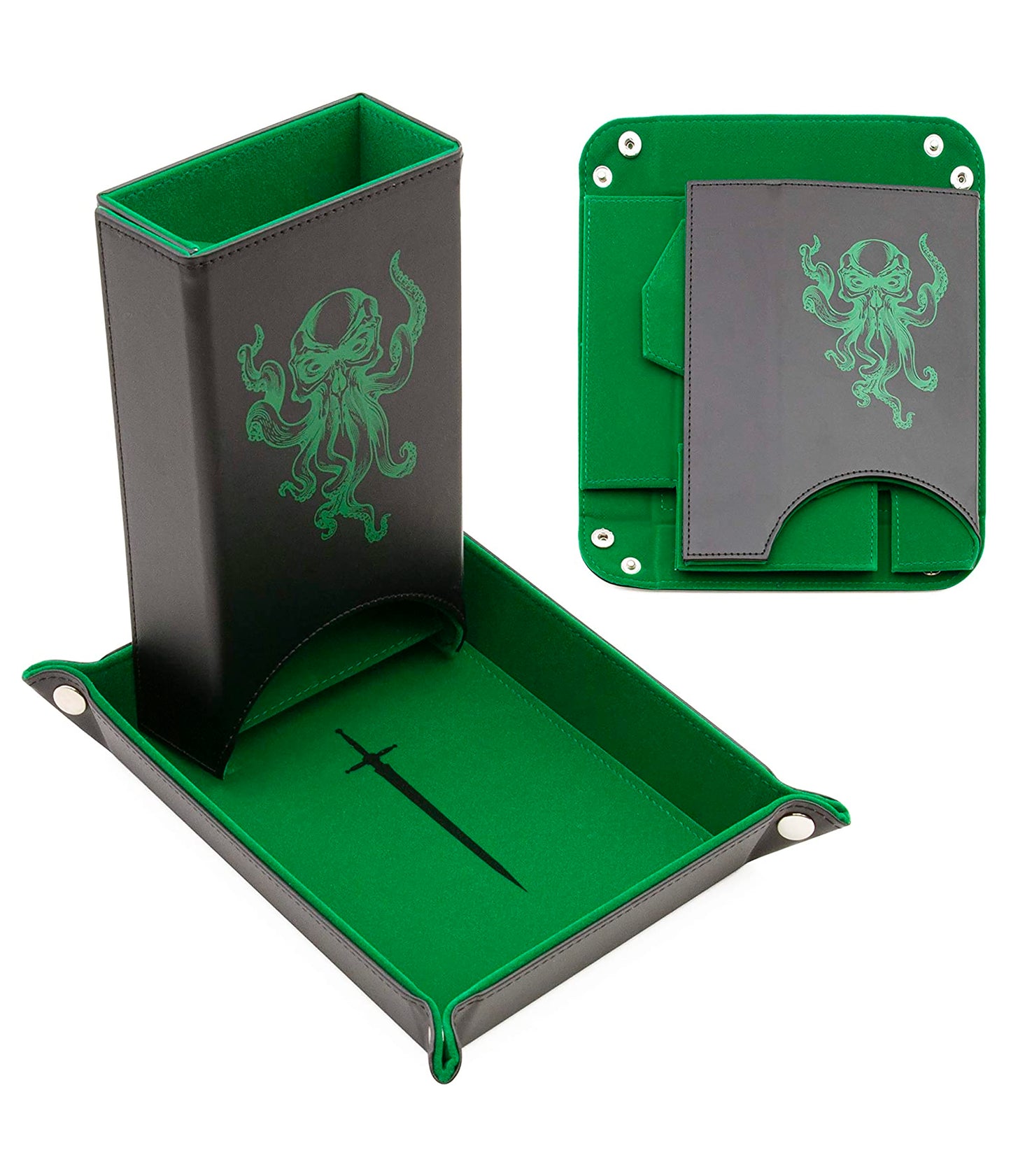 Portable Dice Tower and Tray with Non-Scratch Felt Interior - Folding 8" Auto Dice Roller Dice Tower for Fair and Random Dice Rolling
