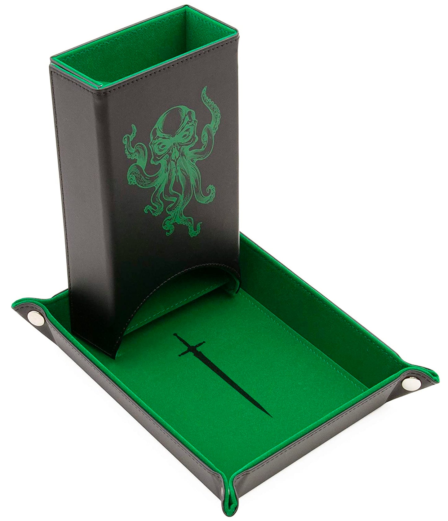 Portable Dice Tower and Tray with Non-Scratch Felt Interior - Folding 8" Auto Dice Roller Dice Tower for Fair and Random Dice Rolling