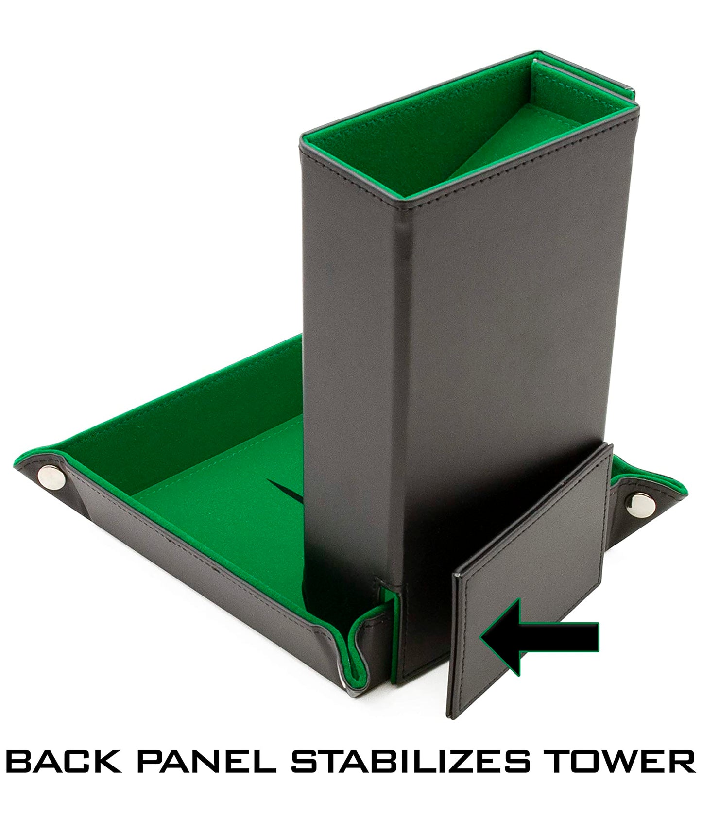 Portable Dice Tower and Tray with Non-Scratch Felt Interior - Folding 8" Auto Dice Roller Dice Tower for Fair and Random Dice Rolling