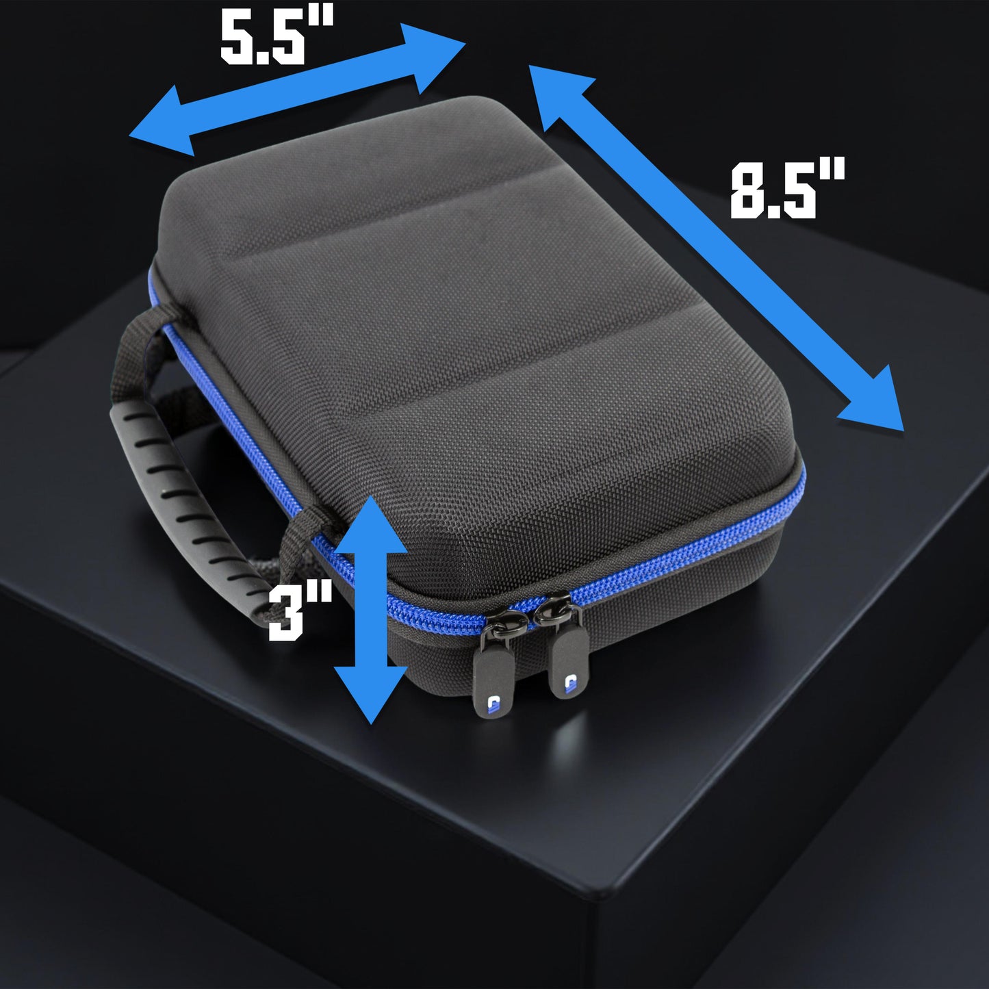 Hard Shell Electronics Organizer Travel Case with 2 Adjustable Cable Bag Dividers, 3 Zipper Pouches and Elastic Cable Loops