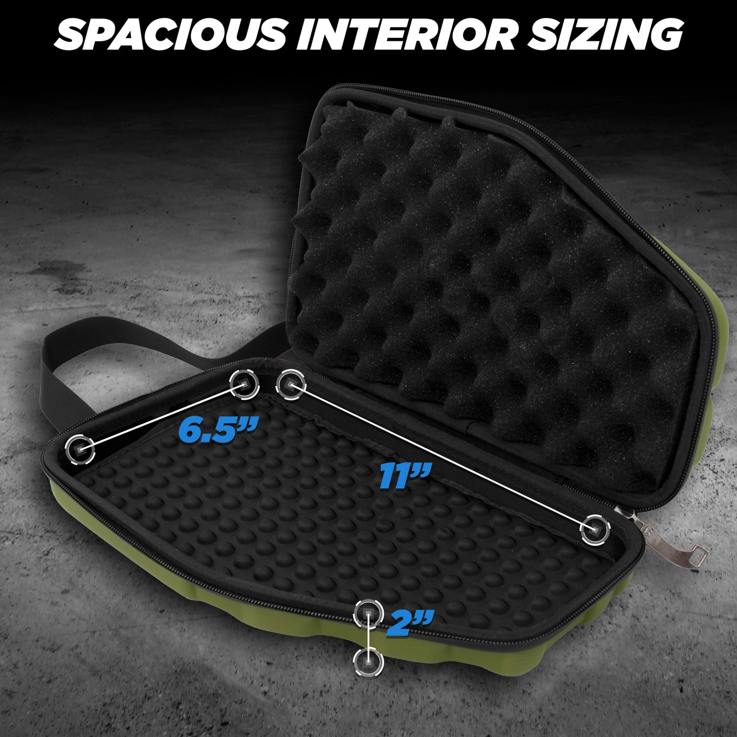 Locking Pistol Case Fits Small to Large 9mm Pistols with Room For Extra Clips and Attachments - Premium Handgun Case with Lock Zippers