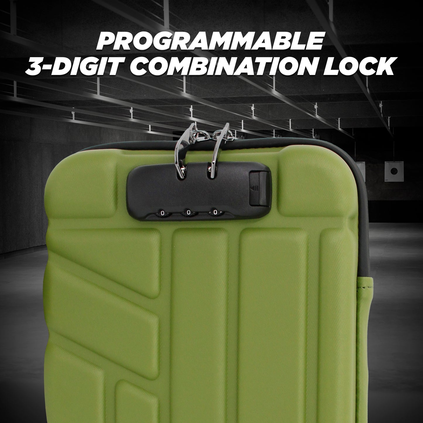 Locking Pistol Case Fits Small to Large 9mm Pistols with Room For Extra Clips and Attachments - Premium Handgun Case with Lock Zippers