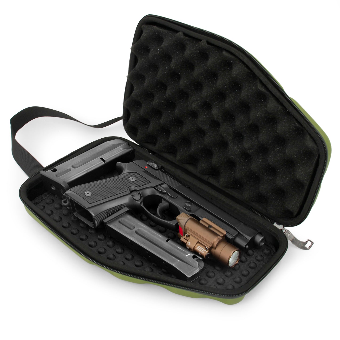 Locking Pistol Case Fits Small to Large 9mm Pistols with Room For Extra Clips and Attachments - Premium Handgun Case with Lock Zippers