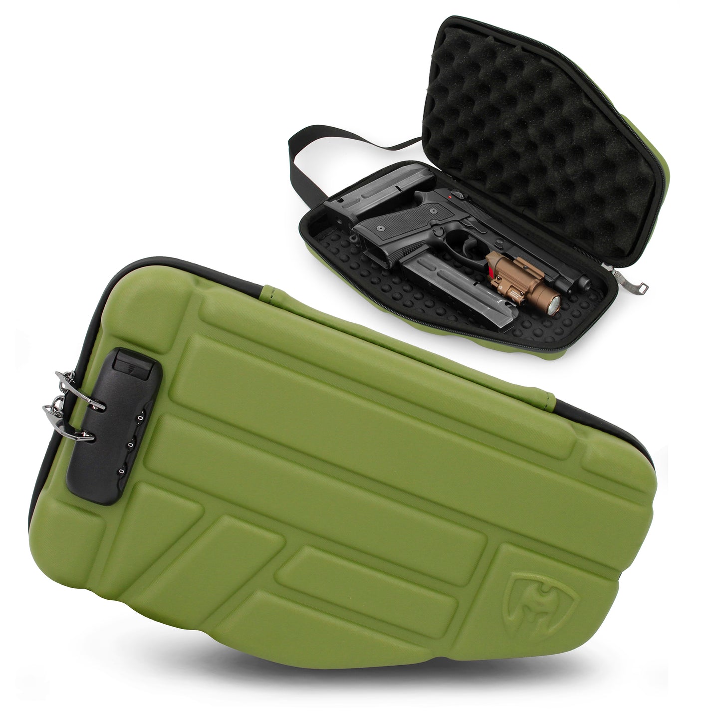Locking Pistol Case Fits Small to Large 9mm Pistols with Room For Extra Clips and Attachments - Premium Handgun Case with Lock Zippers