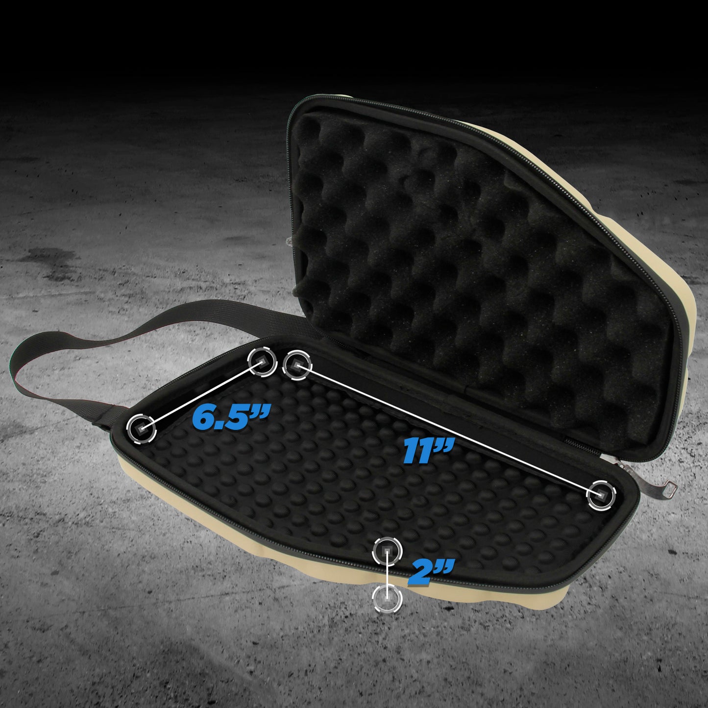 Locking Pistol Case Fits Small to Large 9mm Pistols with Room For Extra Clips and Attachments - Premium Handgun Case with Lock Zippers