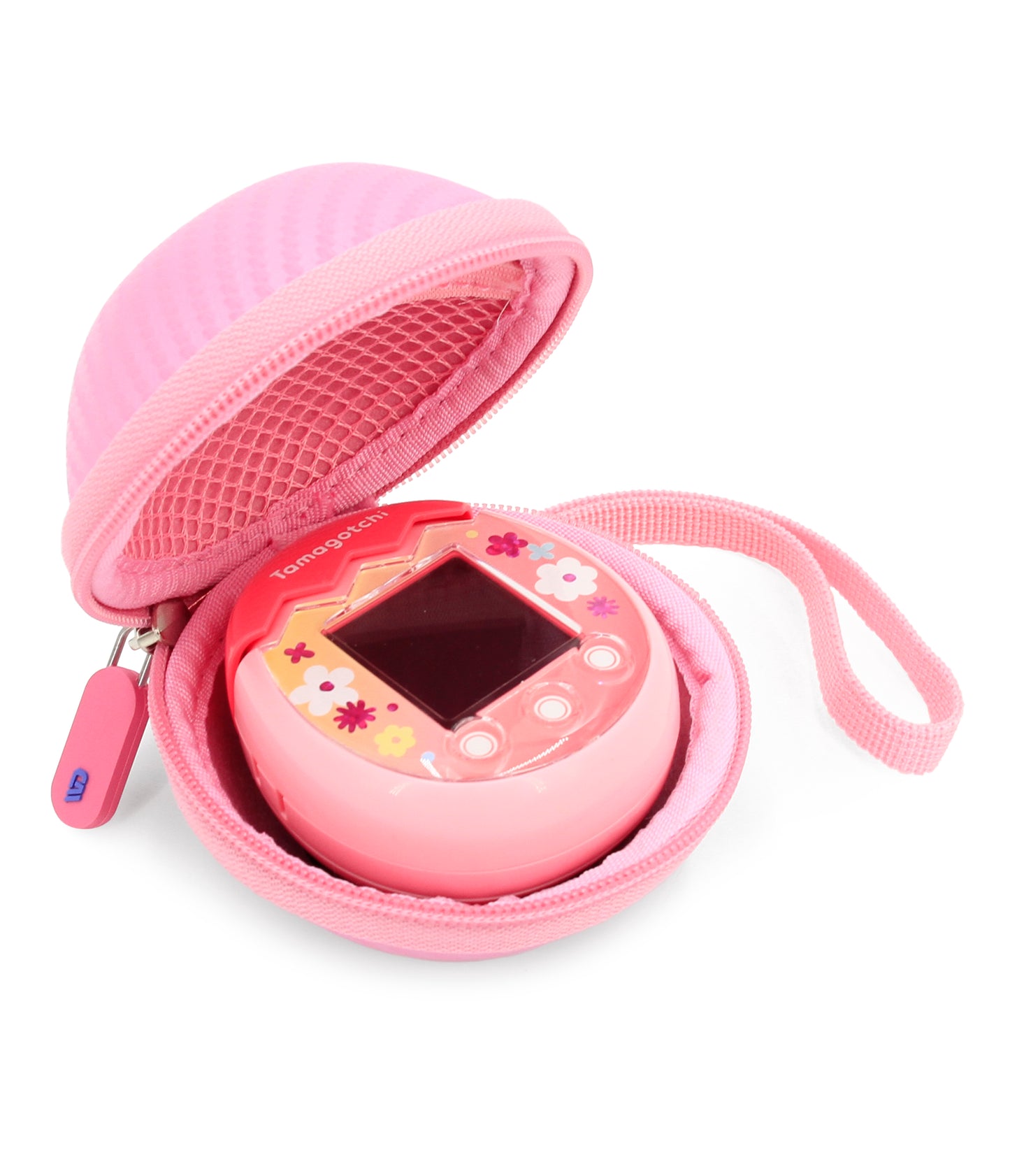 Carry Case Compatible with Tamagotchi Pix Camera Interactive Virtual Pet, Includes Case Only with Wrist Strap and Carabiner