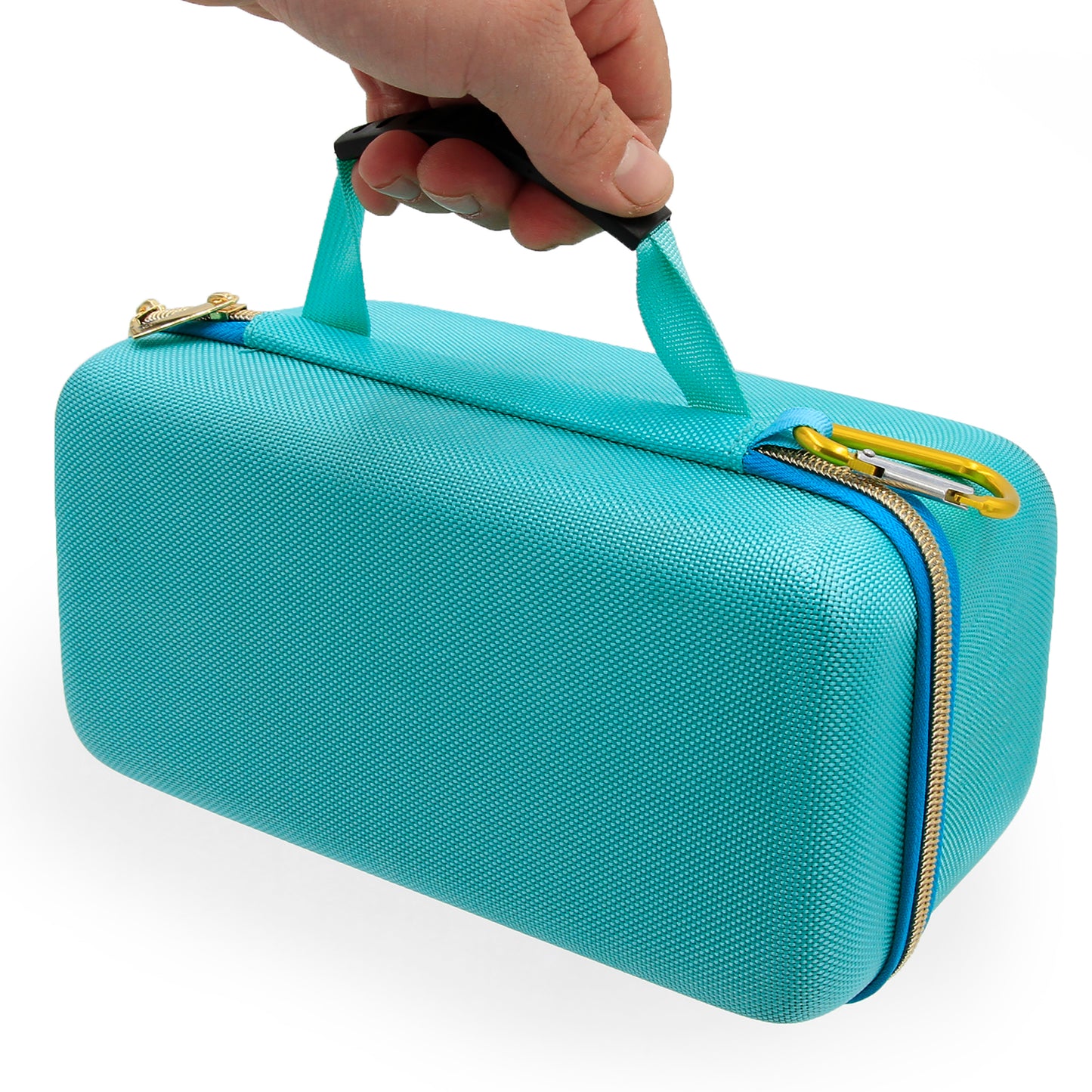 Studio Case Compatible with Shure SM7B Microphone, Rode PodMic and Other Large Podcast Mics with Accessories - Mic Bag Only, Turquoise