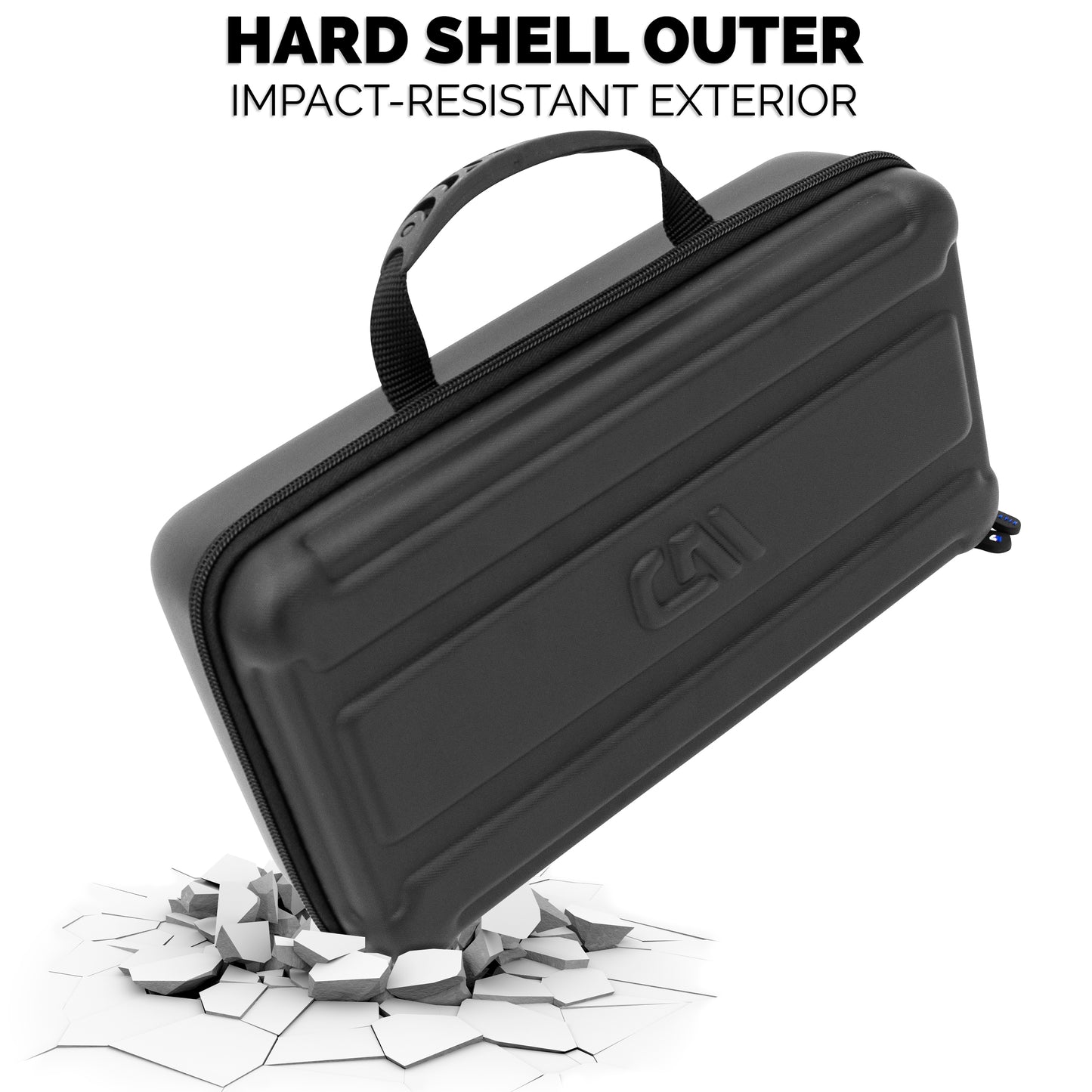 Travel Case Compatible with Mackie 402VLZ4 Channel Mixer - Padded Foam DJ Mixer Bag for Small Accessories Up to 13.0" x 6.5" x 2.0"