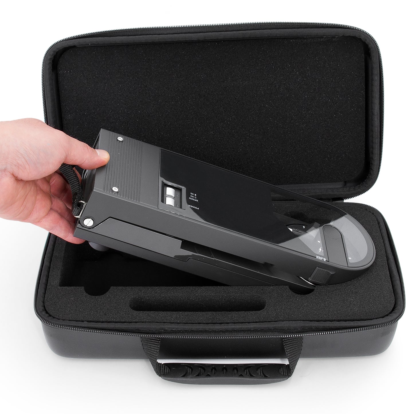 CASEMATIX Carry Case Compatible with Audio Technica Turntable AT-SB727 Sound Burger Record Player with Custom Foam Designed To Hold Portable Turntable