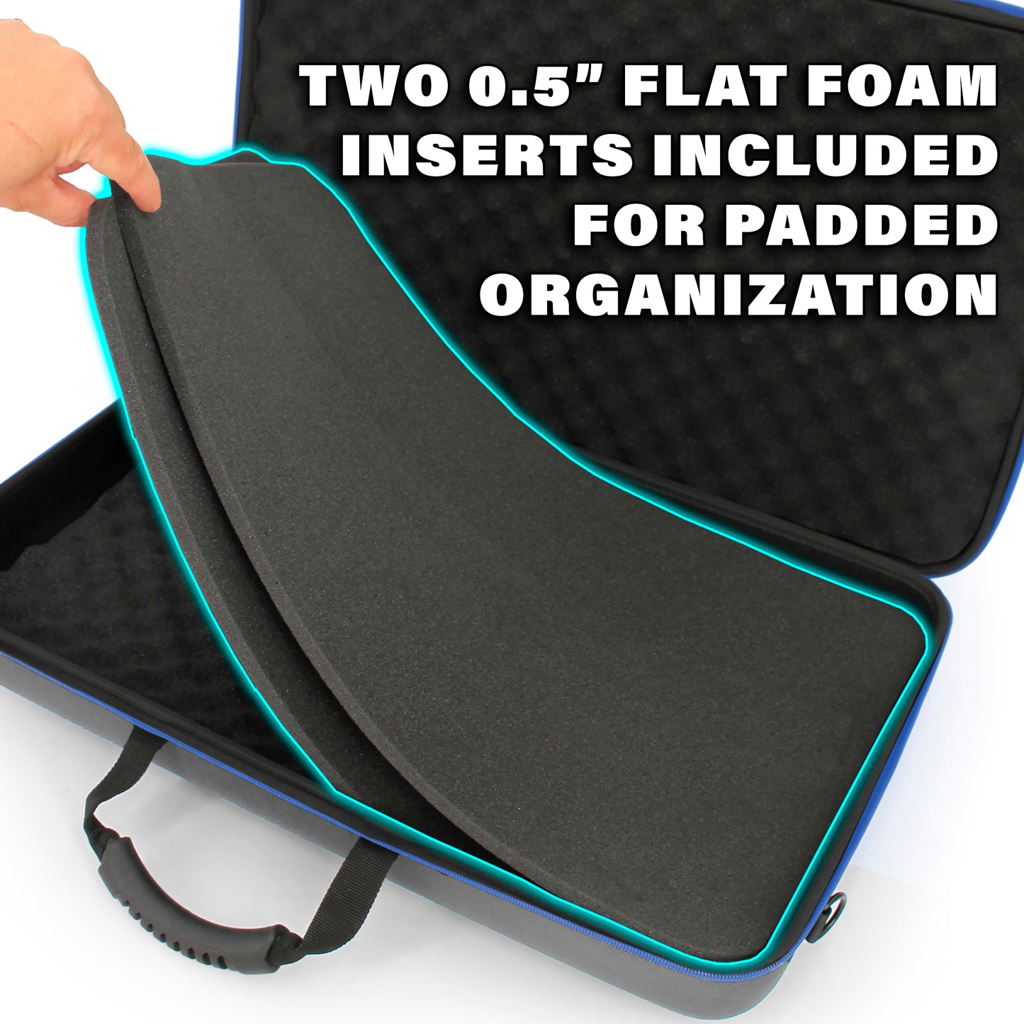 24" Hard Shell EVA Travel Case with Shoulder Strap and Protective Foam Interior - Fits Accessories up to 22.5" x 13.5" x 2.75"