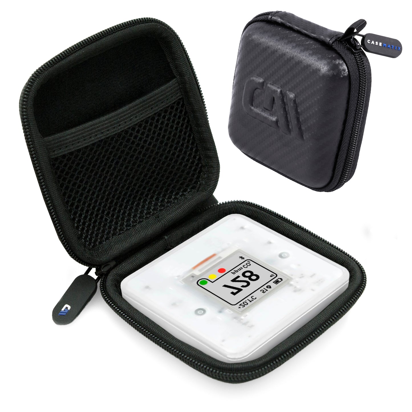 Carry Case Compatible with SAF Aranet4 Home Air Quality Monitor Co2 Device in an EVA Hard Shell with Cable Pocket - Includes Case Only