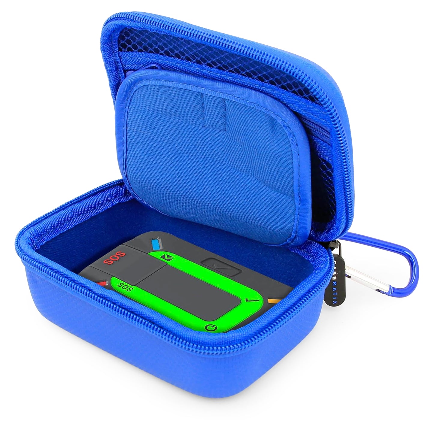 Travel Case Compatible with Zoleo Satellite Communicator - Includes Hard Shell Case with Wrist Strap for Satellite Messenger, Black