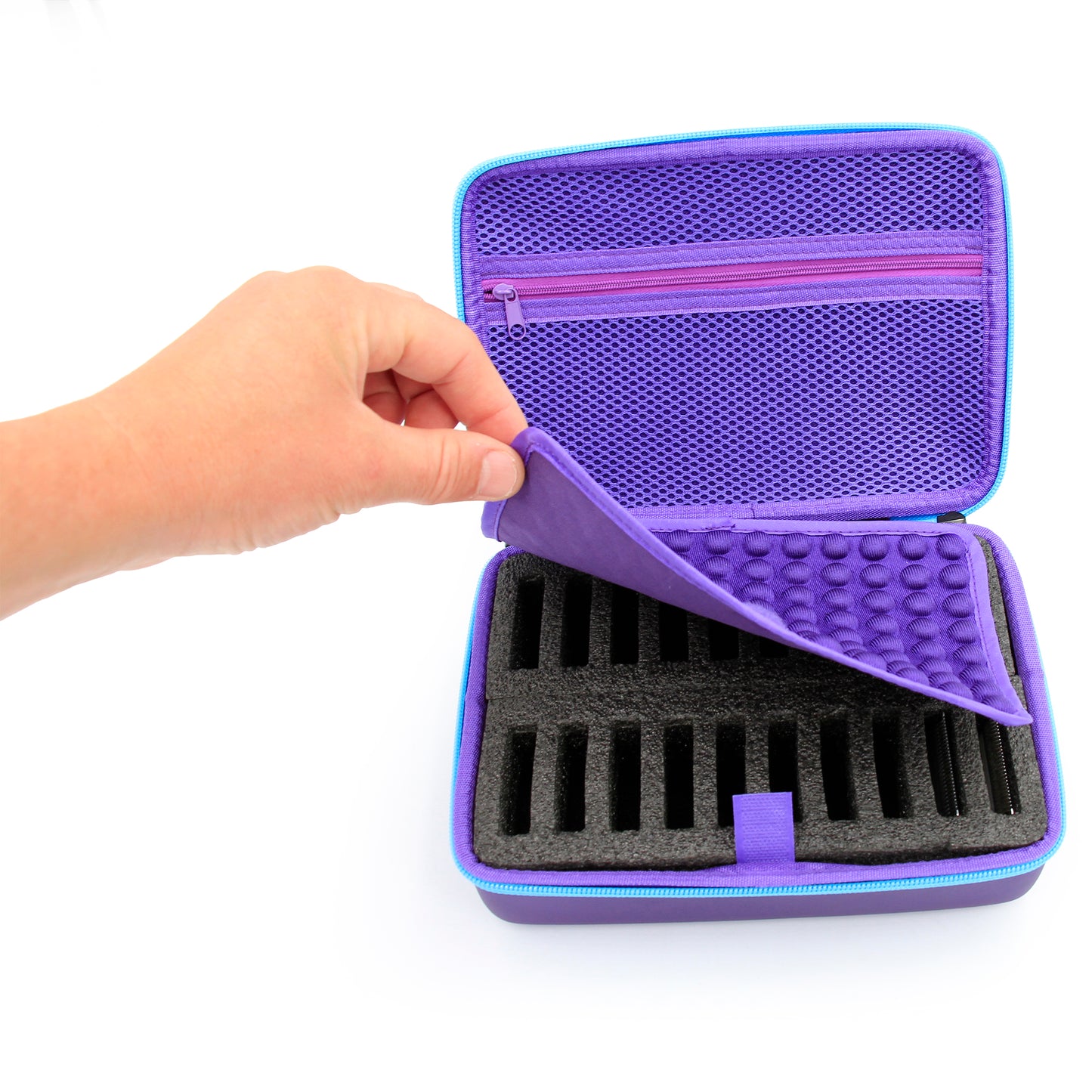Clipper Blade Holder For 20 Blades, Hair Clipper Guard Case For Barbers or Stylist Compatible with Andis, Oster, Wahl, Babyliss Metal Guards