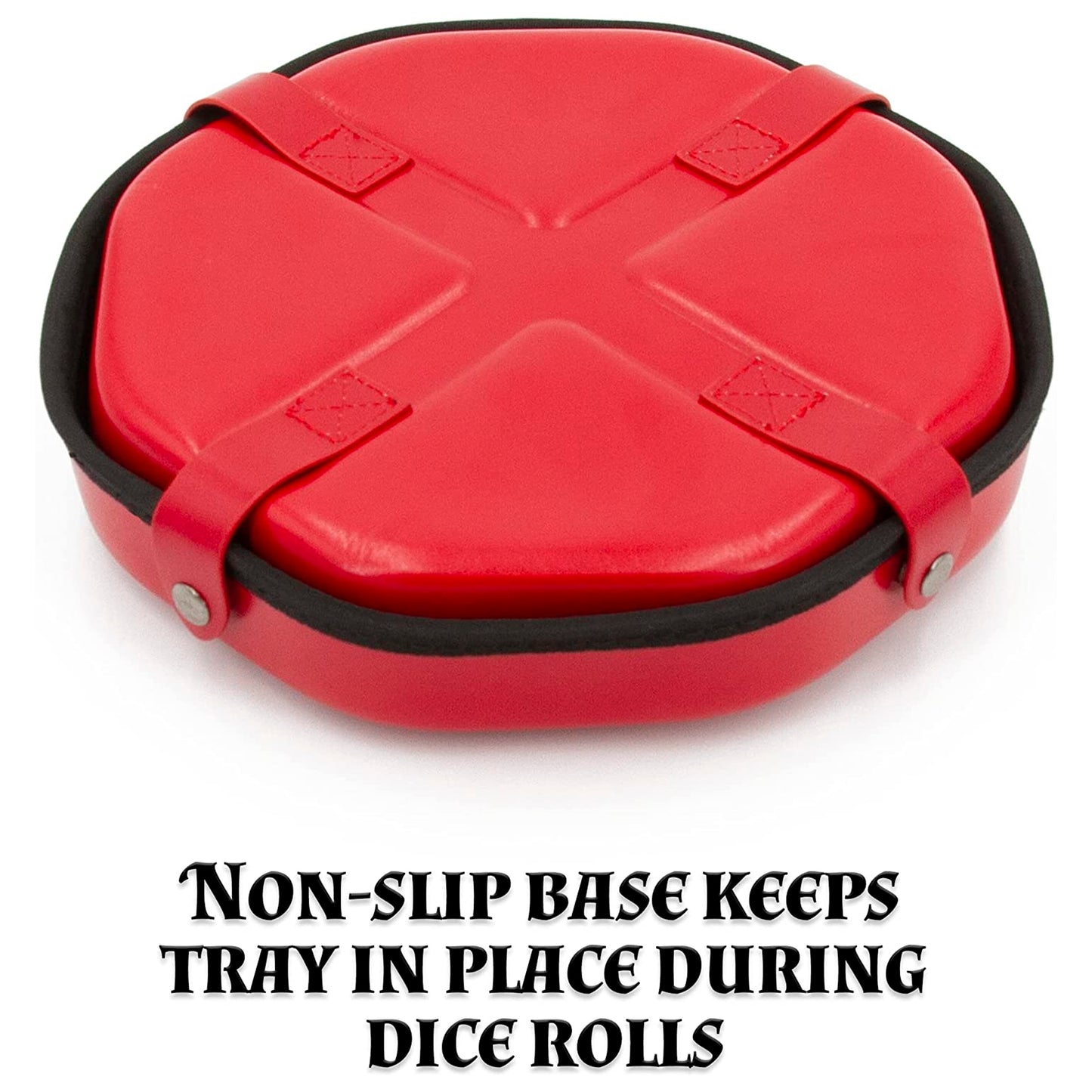 Dice Tray and Storage Case for Up to 115 RPG Dice - Dice Tray for Rolling with Magnetic Snaps, Embossed Design & Non-Scratch Interior