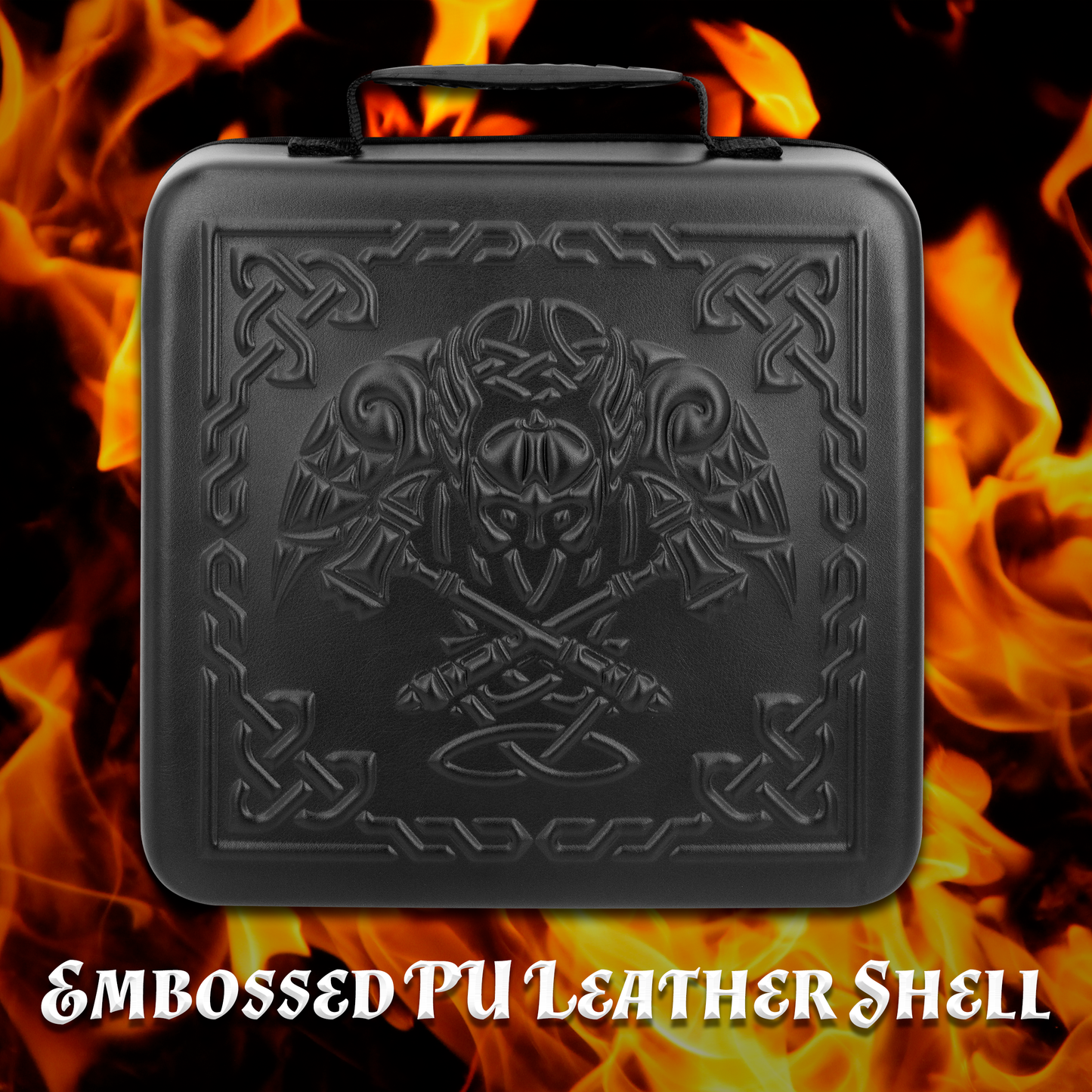 XL Dice Tray and DND Dice Holder Travel Case for Up to 700 RPG Dice, Expanding Design with 3 Dice Rolling Tray Arenas with Embossed Exterior
