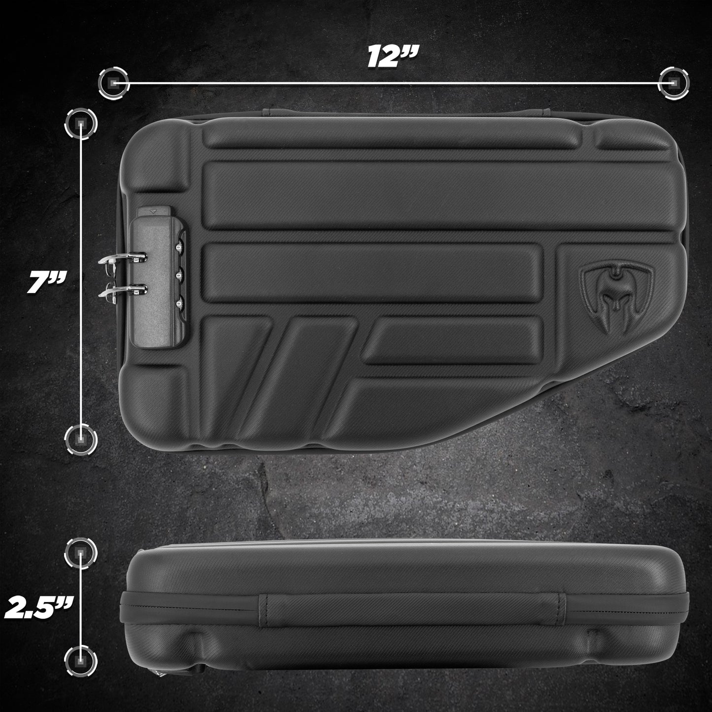 Locking Pistol Case Fits Small to Large 9mm Pistols with Room For Extra Clips and Attachments - Premium Handgun Case with Lock Zippers
