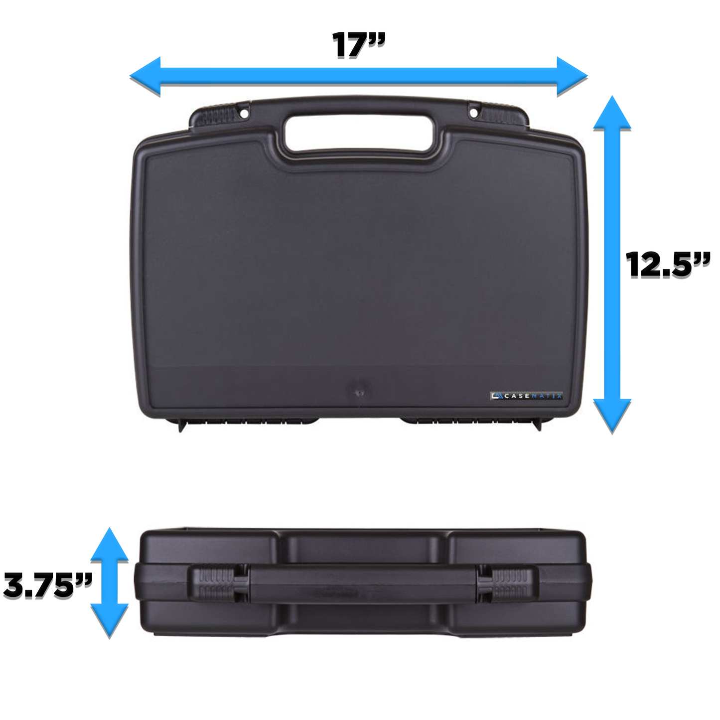 Travel Case Compatible with Audio-technica AT-SB727 Portable Turntable Sound Burger Vinyl Record Player - Includes Customizable Foam Carrying Case Only with Carry Handle
