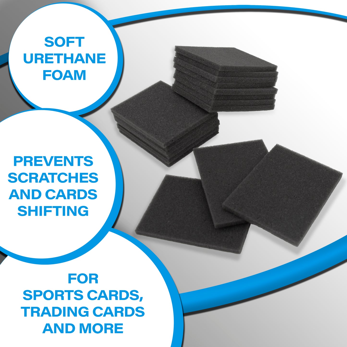 3x4 Card Dividers For Toploader Storage Boxes - 24 Pack Foam Dividers for Trading Cards, TCG Boxes & One Touch Card Holders Protection
