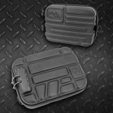 CASEMATIX Concealed Carry Locking Pistol Case Fits 9mm Pistols and Extra Mag - Portable EVA Handgun Case Water Resistant Gun Bag and Shoulder Strap