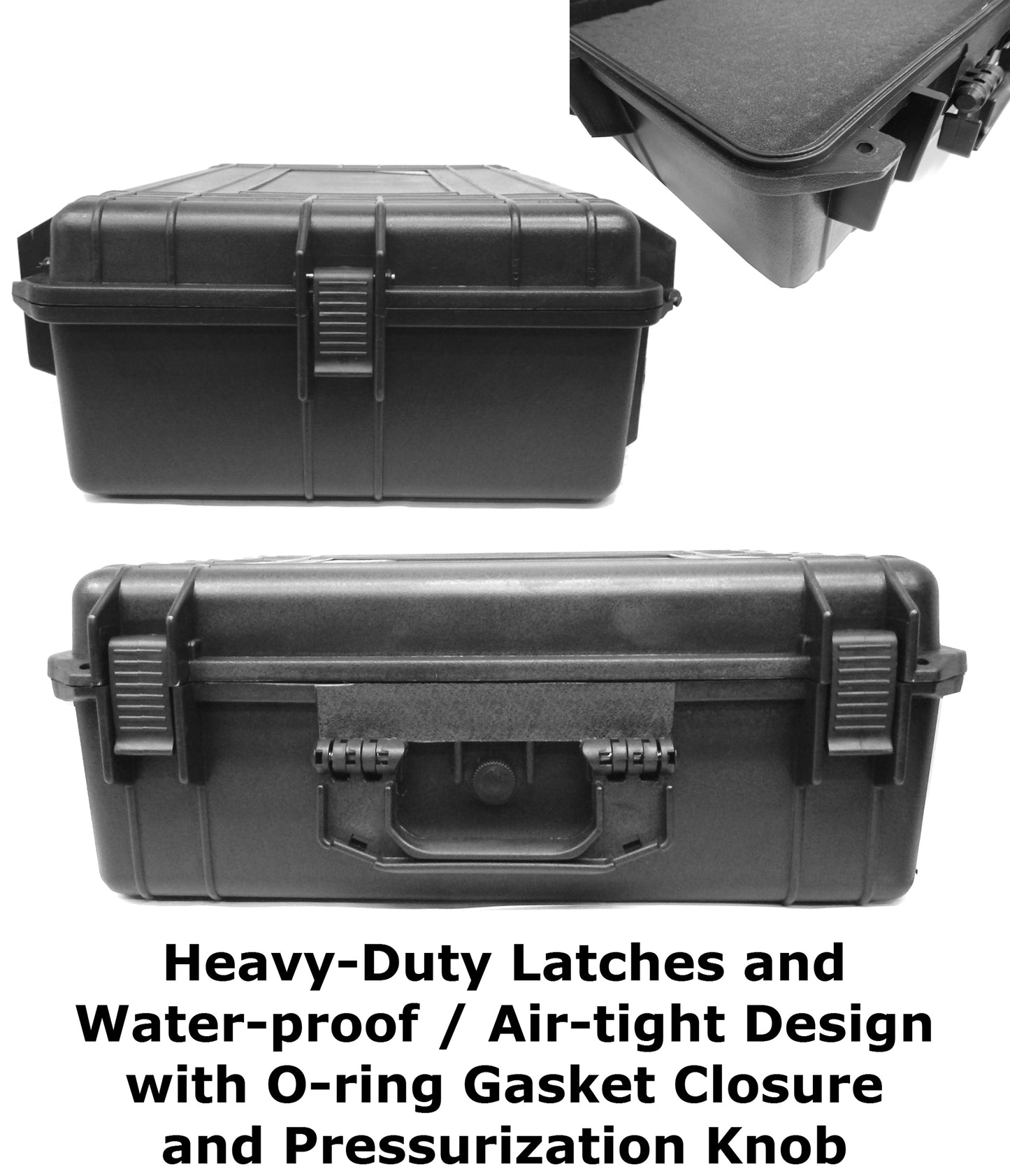 23" Customizable Wireless Microphone System Hard Case fits Sennheiser, Shure, Audio-Technica, AKG Receiver, Transmitter and Other Microphone Systems