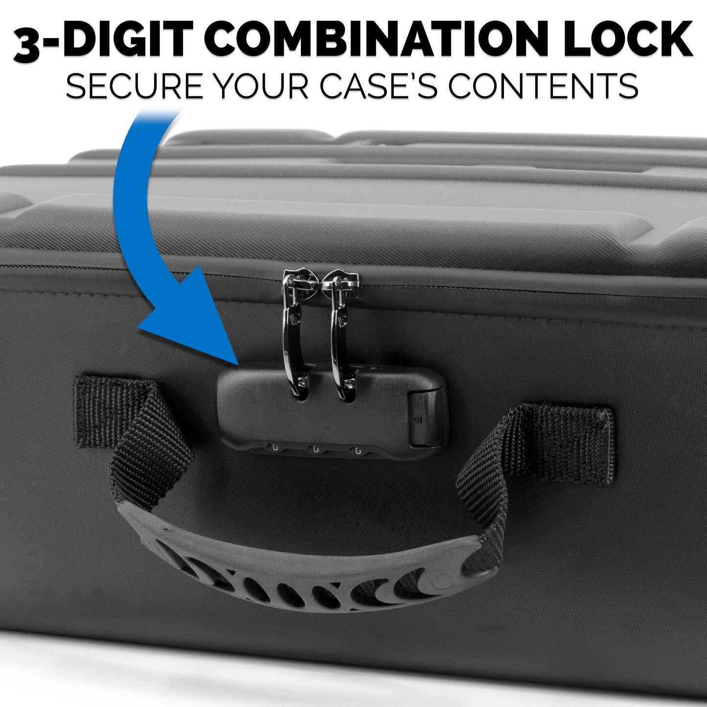 Rock Collection Travel Case with Programmable Lock - 144 Slot Rock Collection Box with Four Trays, Crystal Storage Case with Shoulder Strap