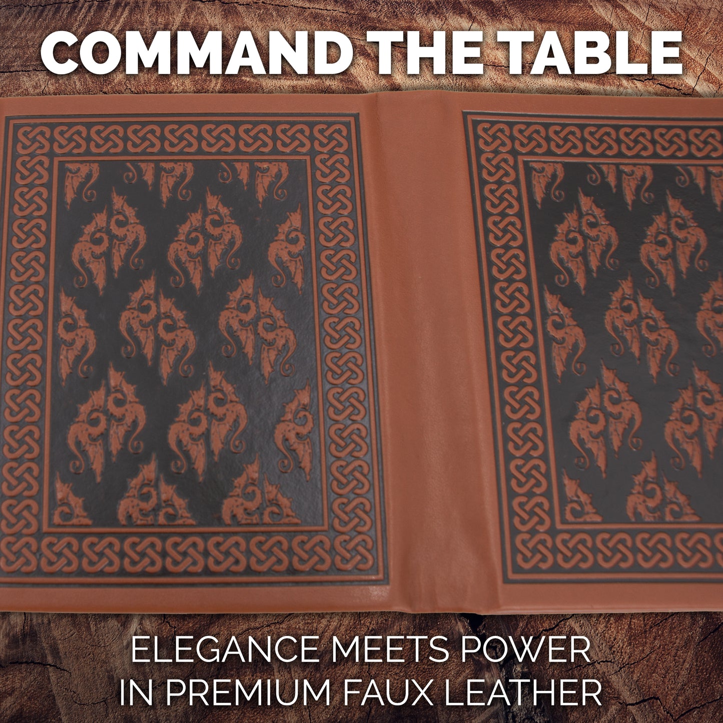 Miniature 6-Panel DM Screen – Compact Faux Leather Dungeon Master Screen for DND & TTRPG, Brown Tabletop RPG Screen for Better Player Connection