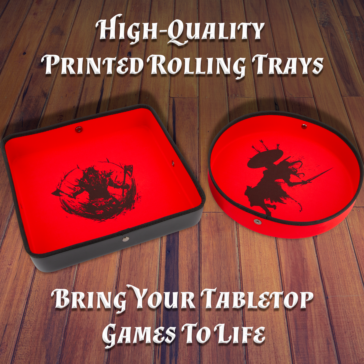 XL Dice Tray and DND Dice Holder Travel Case for Up to 700 RPG Dice, Expanding Design with 3 Dice Rolling Tray Arenas with Embossed Exterior
