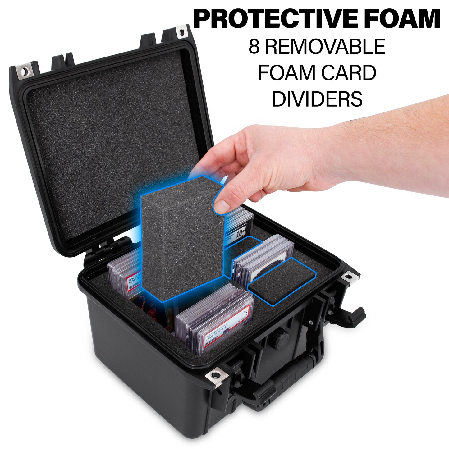 Graded Card Case Compatible with 30+ BGS PSA FGS Graded Sports Trading Cards, Custom Waterproof Graded Slab Card Storage