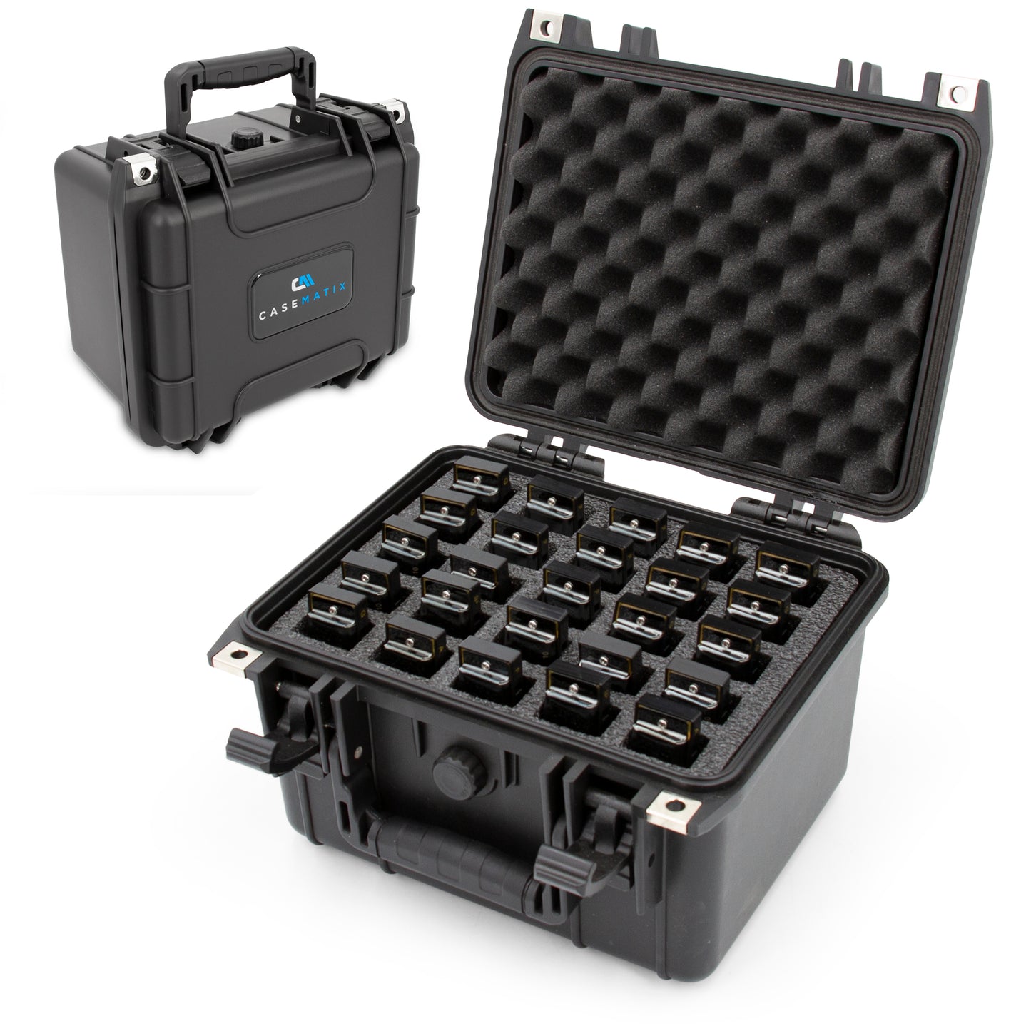 25 Harmonica Case - Waterproof Instrument Holder for Hohner, Fender and Other Harmonicas Up to 5.5" - Includes Weatherproof Carrying Case Only