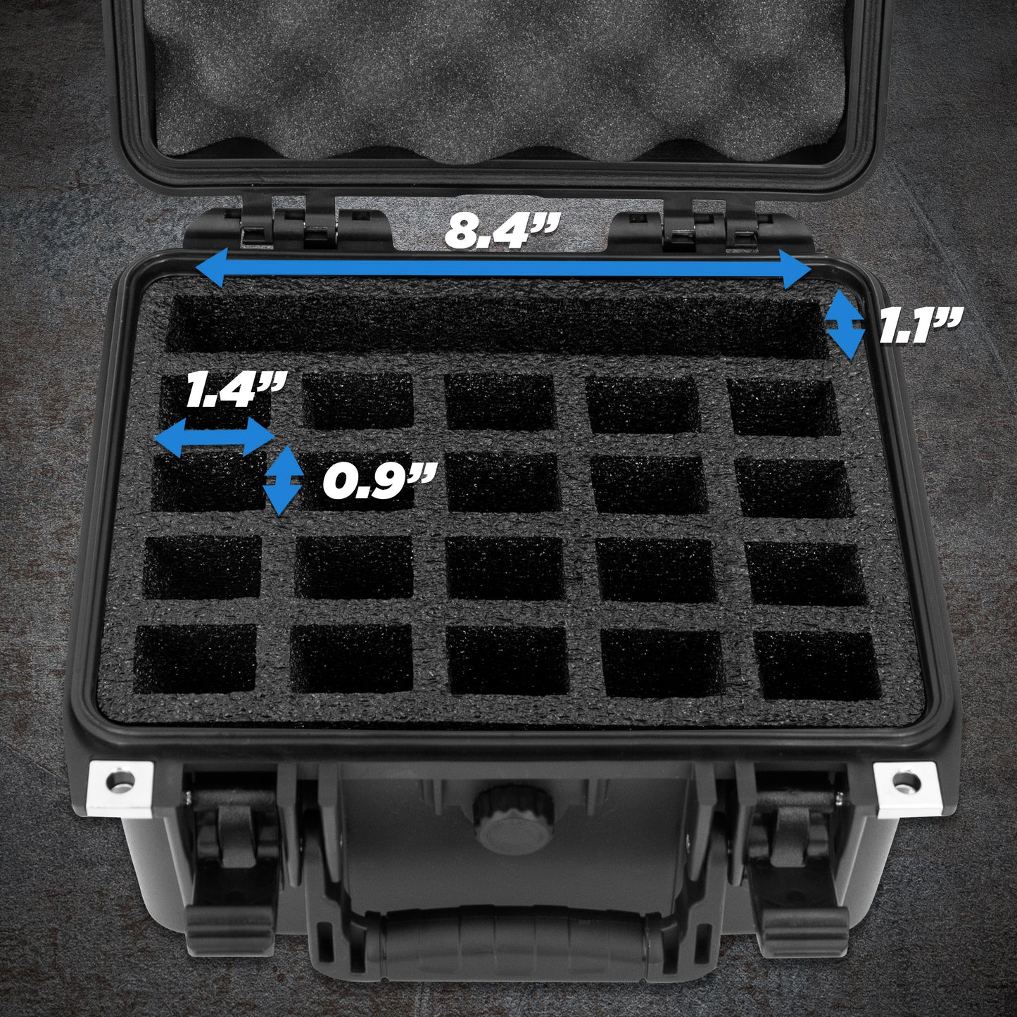 25 Harmonica Case - Waterproof Instrument Holder for Hohner, Fender and Other Harmonicas Up to 5.5" - Includes Weatherproof Carrying Case Only