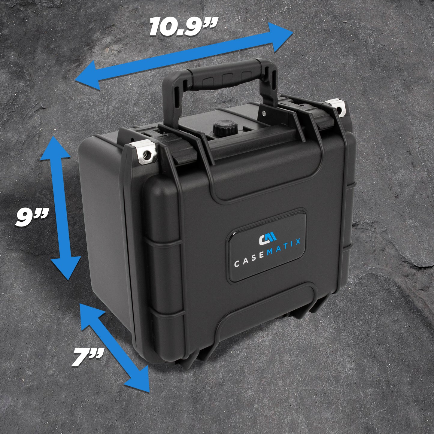 10" Two Gun Hard Case for Handguns & Pistol Magazine Storage - TSA Approved Waterproof with Removable Accessory Area & Oil-Resistant Foam