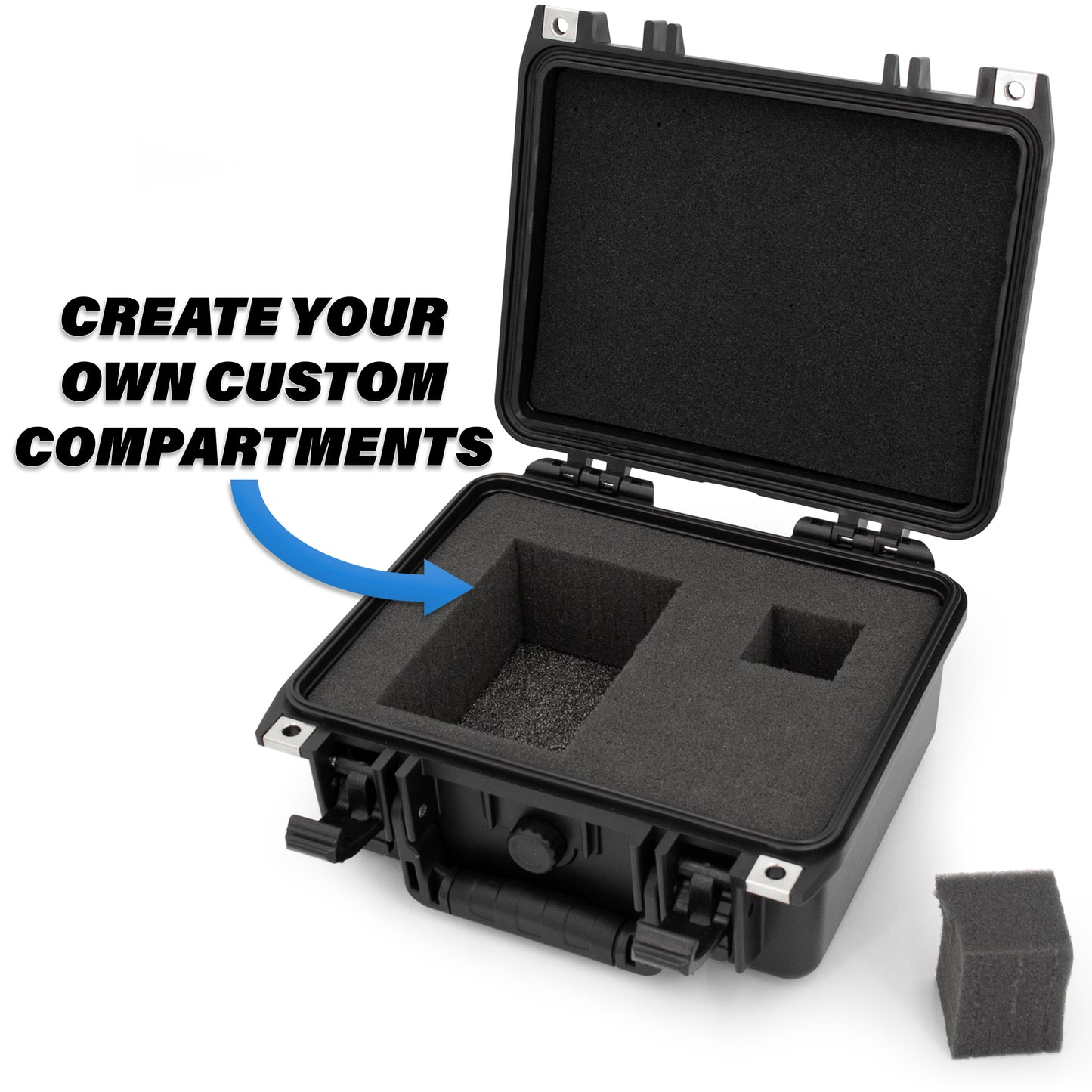 Mini Desktop Computer Case Compatible with Apple Mac Mini M4 2024 - Waterproof Airtight Protection with Customizable Diced Foam & Padlock Rings