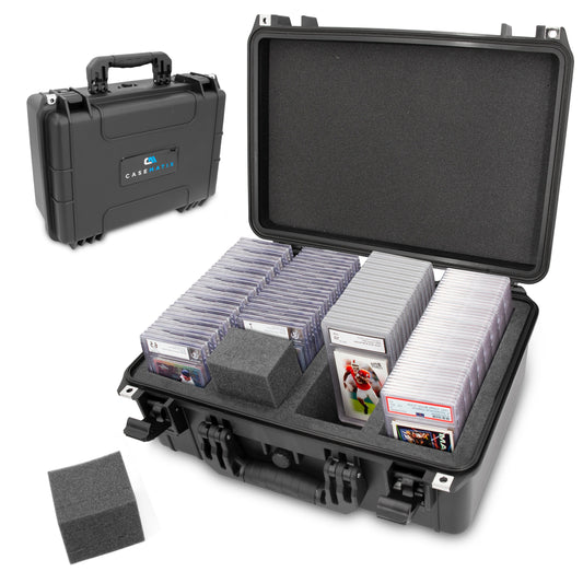 Graded Card Case Compatible with 120+ BGS PSA FGS Graded Sports Trading Cards, Waterproof Graded Slab Card Storage Box