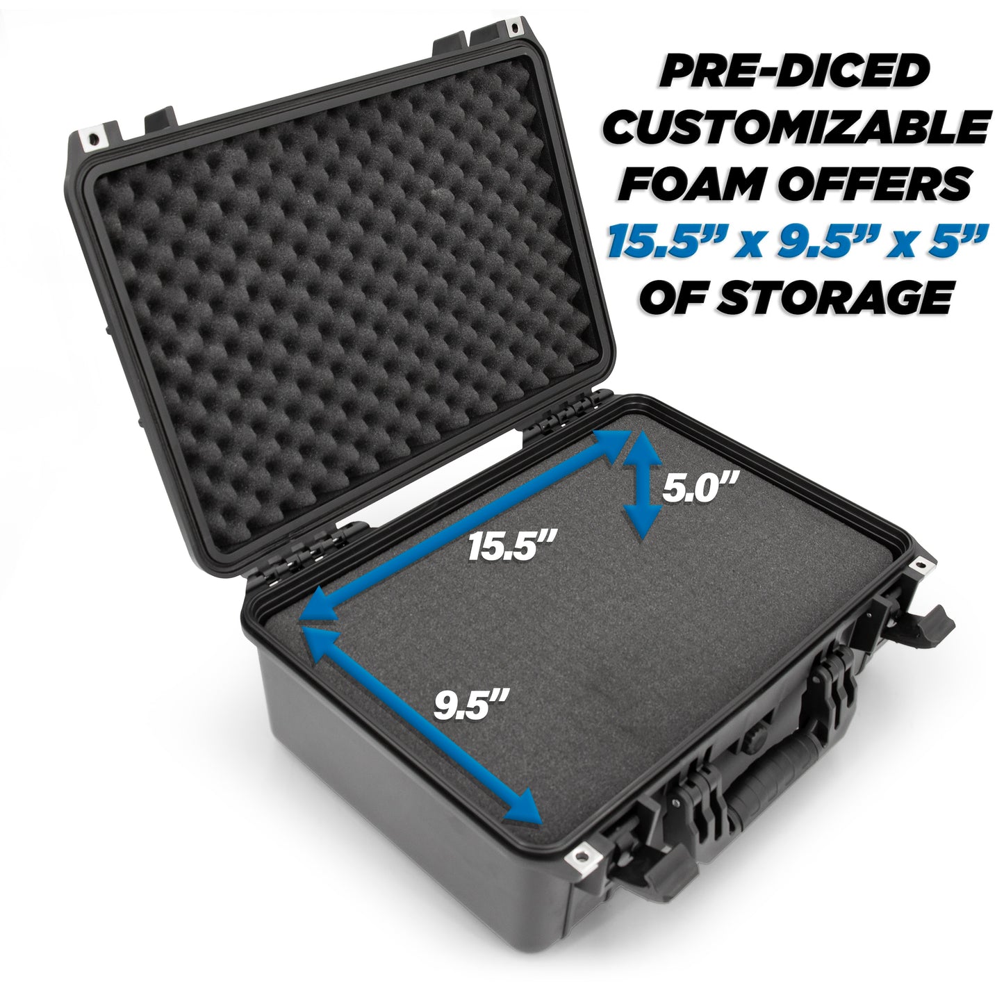 18" 6 Pistol Multiple Pistol Case - Waterproof & Shockproof Hard Gun Cases for Pistols, Magazines and Accessories with Customizable Foam