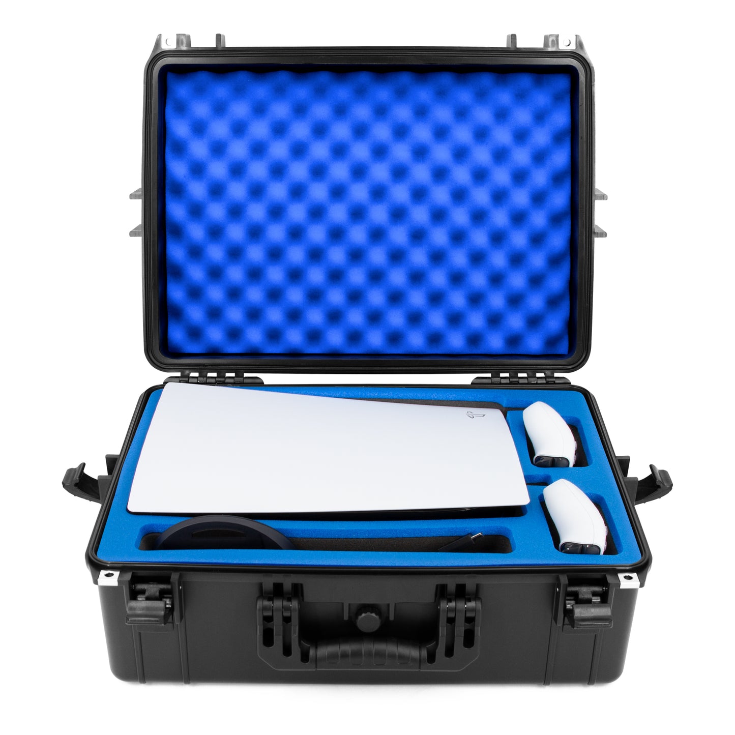 Hard Shell Travel Case Compatible with PlayStation 5 Console, Controllers, Games and Accessories - Waterproof PS5 Carrying Case with Foam