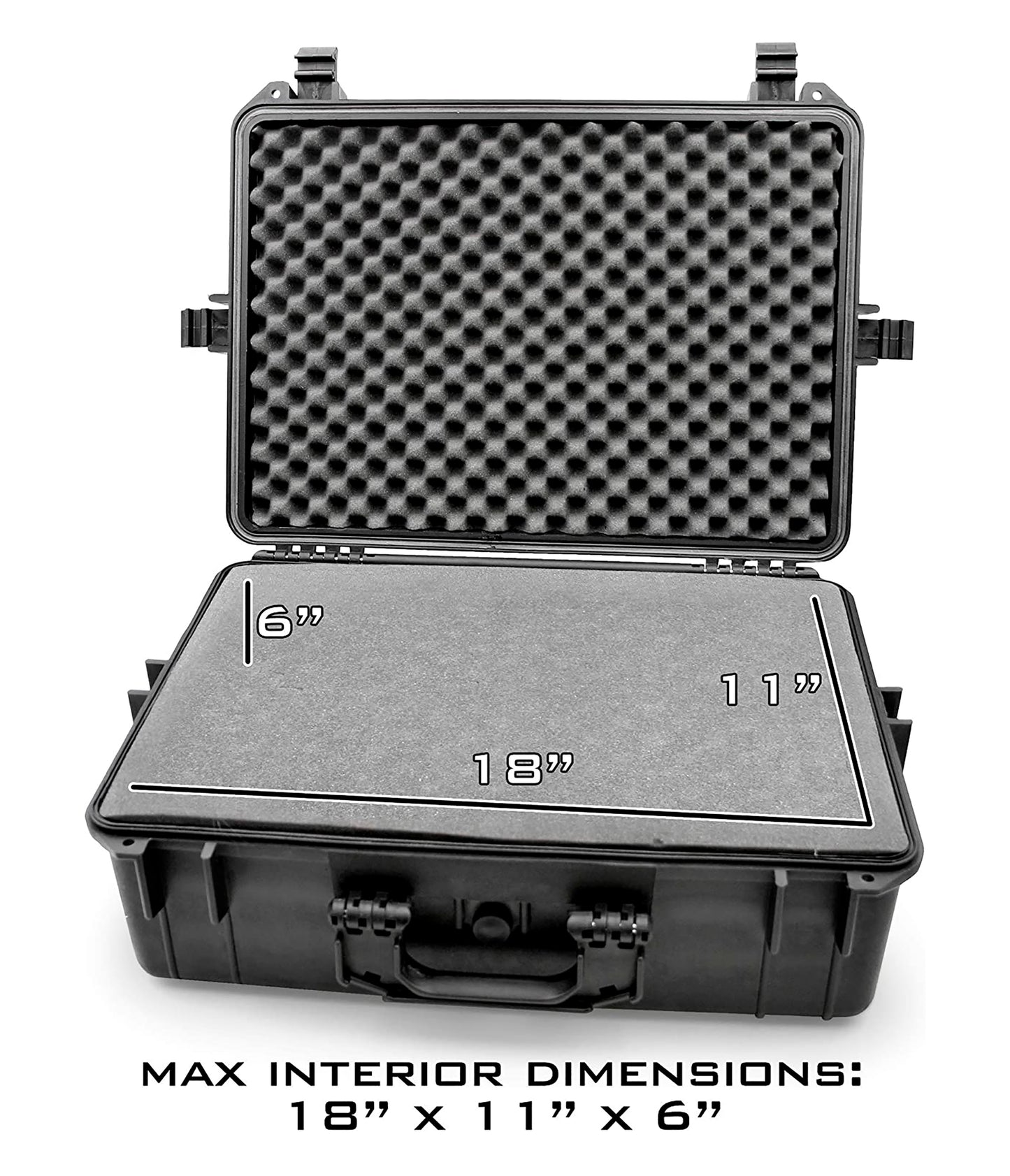 23" Customizable Wireless Microphone System Hard Case fits Sennheiser, Shure, Audio-Technica, AKG Receiver, Transmitter and Other Microphone Systems