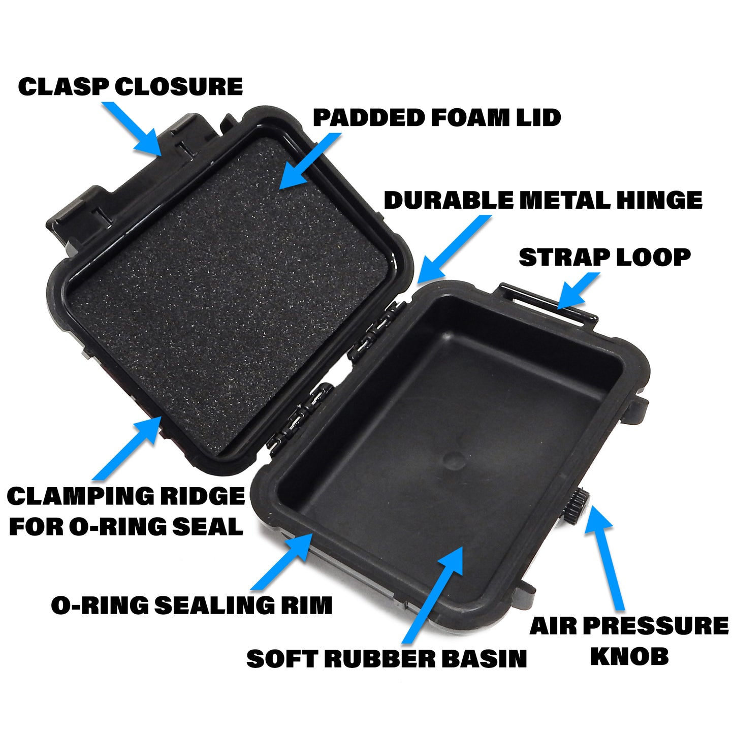 Compact Folding Knife Case - Waterproof Pocket Knife Holder and Knife Box Organizer Fits 3 Folding Knives, Swiss Army Knives & More Up To 5"
