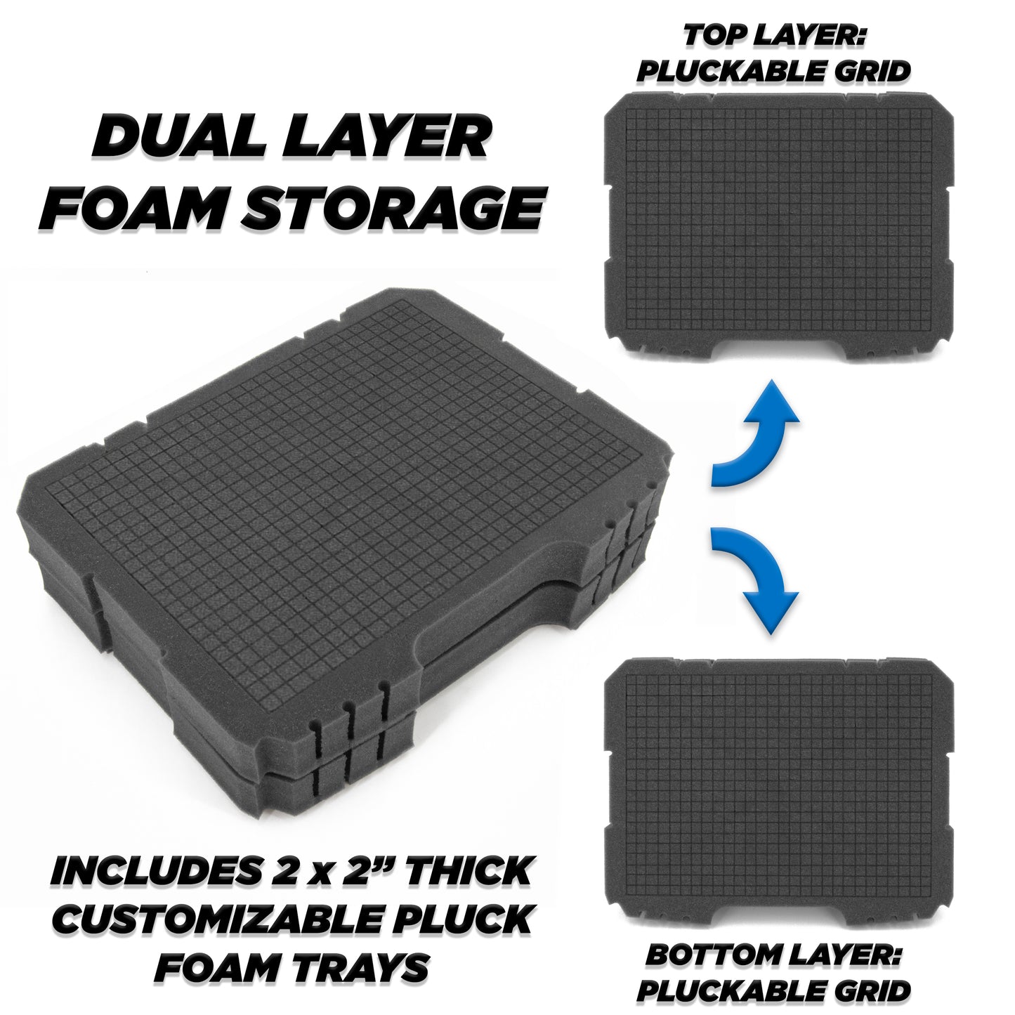 Hard Shell Travel Case Compatible with Hercules DJControl Inpulse 200 MK2 DJ Controller in Dual Layer Customizable Foam - Customizable Case Only