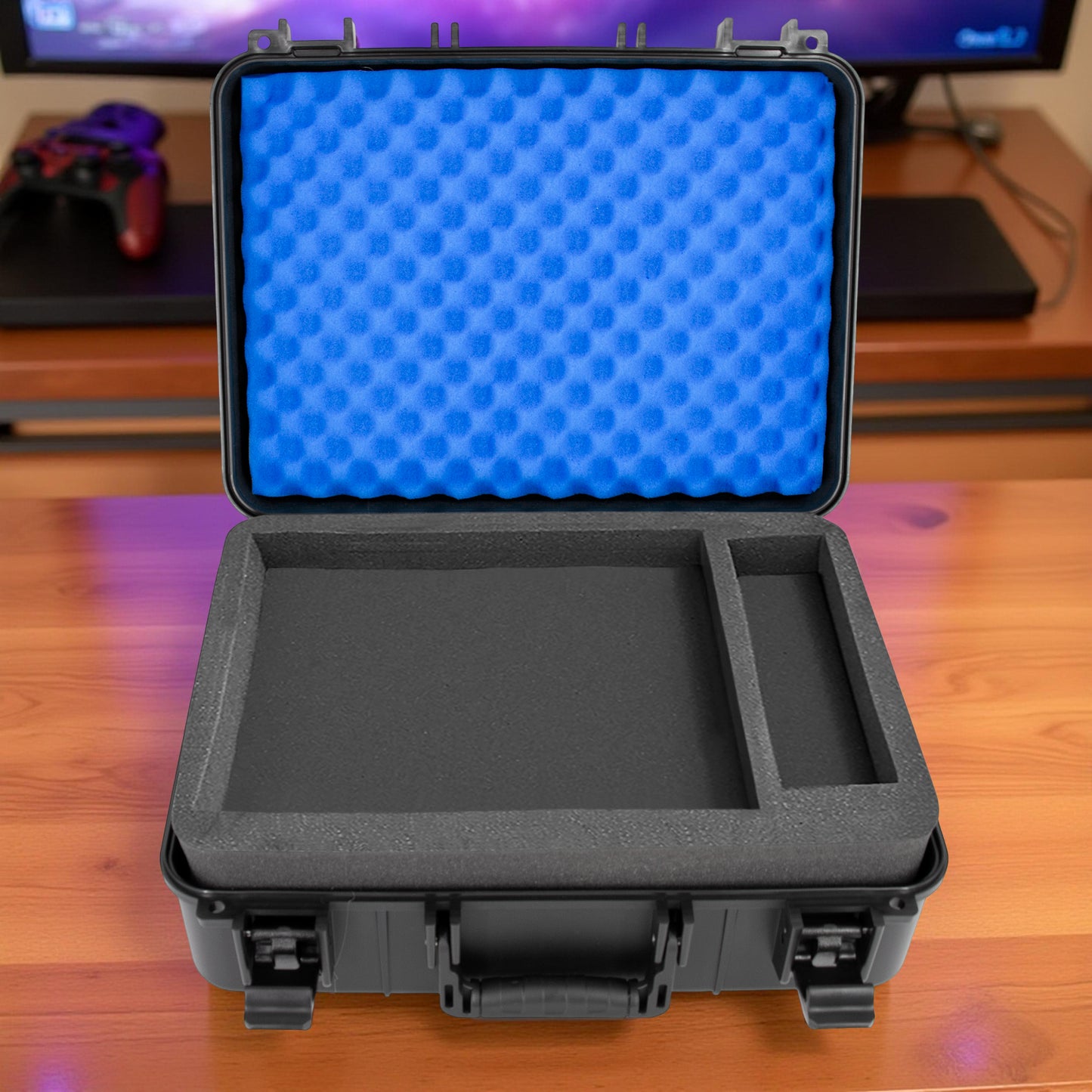Travel Case Compatible with PlayStation 4 Slim 1TB Console and Accessories such as Controllers, Games and Cables
