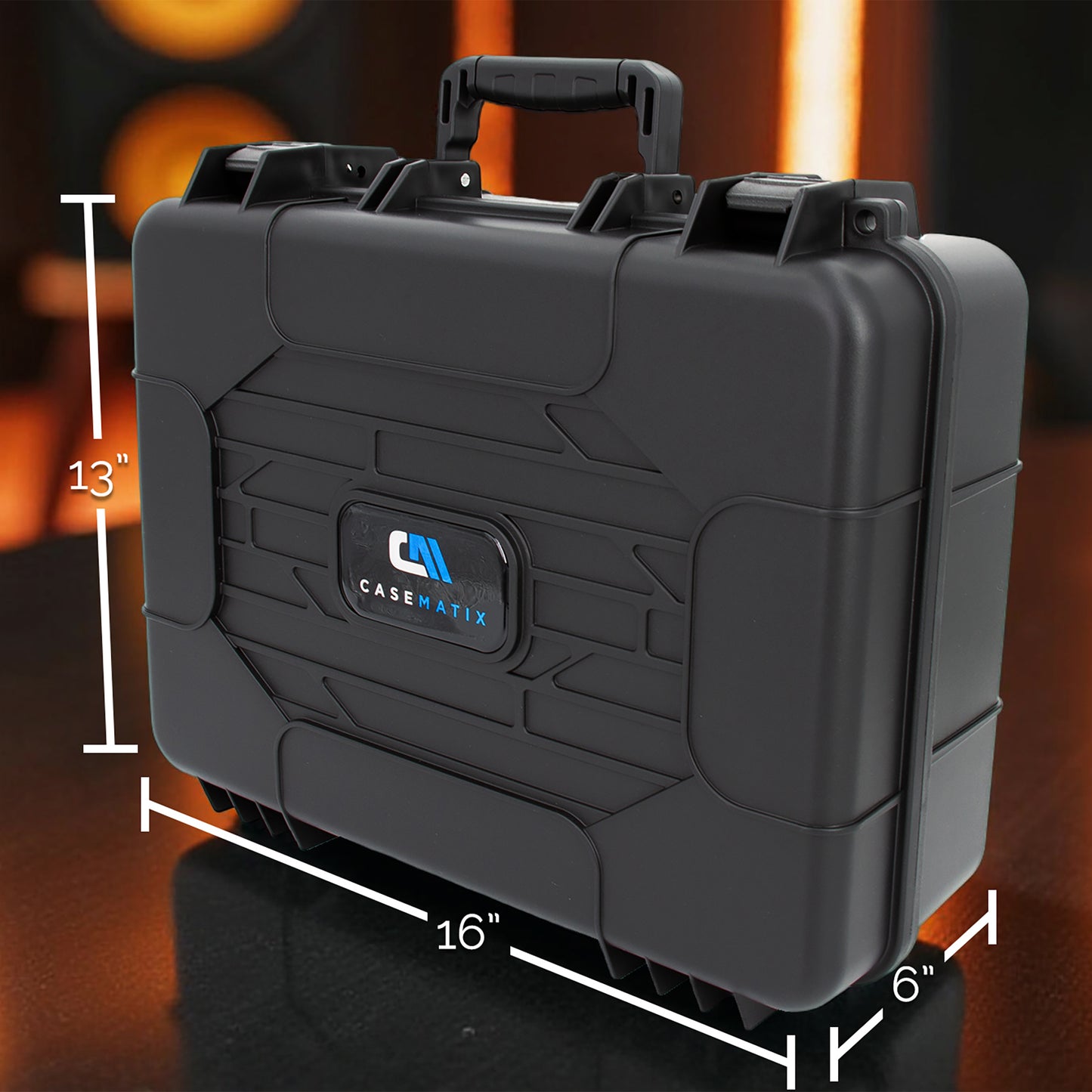 16" Hard Shell Audio Mixer Travel Case – Protective Carrying Case Compatible with Behringer Xenyx X1204USB, 1204USB, 1202FX, 802, QX1202USB, 1002