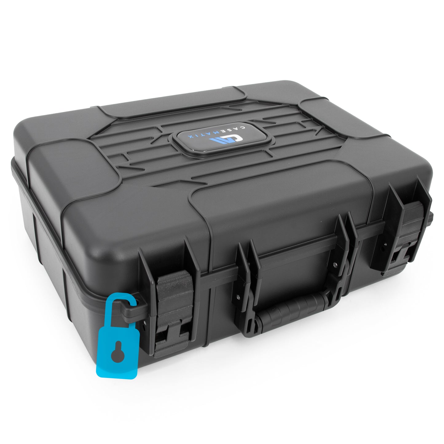 Portable Printer Case for HP OfficeJet 250 – Hard Shell with Custom Foam, Ink & Cable Storage, Carry Handle, Padlock Rings – Case Only