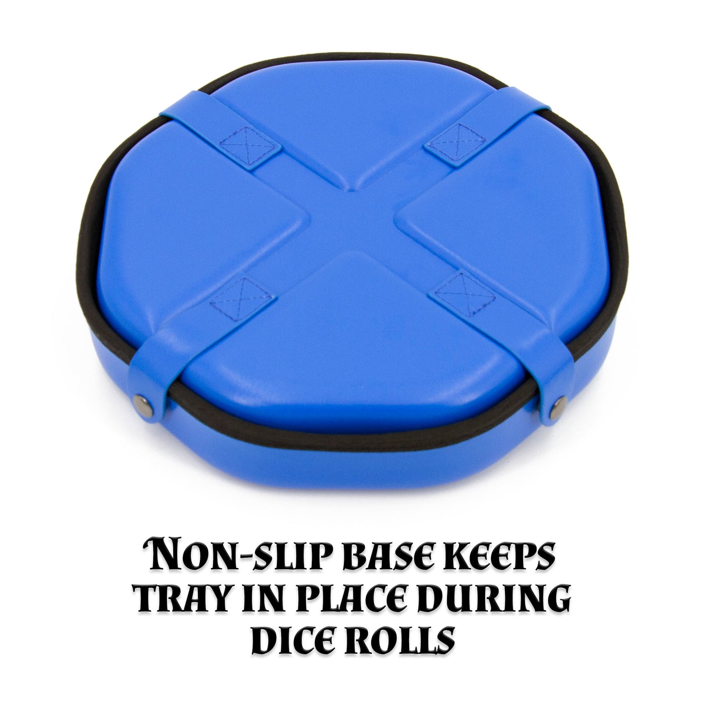 Dice Tray and Storage Case for Up to 115 RPG Dice - Dice Tray for Rolling with Magnetic Snaps, Embossed Design & Non-Scratch Interior