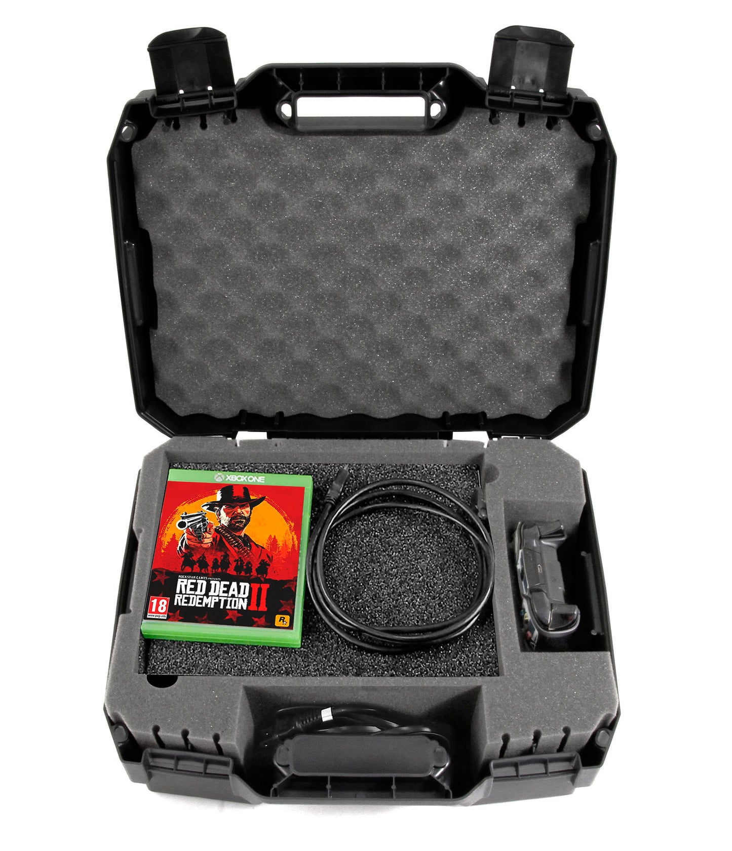 Xbox One X Travel Case - Hard Shell Carrying Case with Custom Foam for Console, Controller & Accessories
