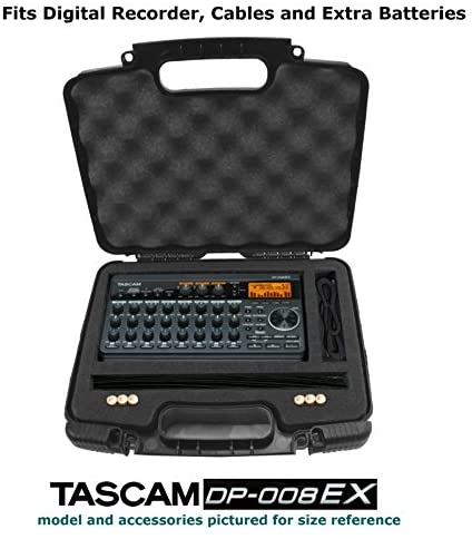 CASEMATIX Recorder Hard Case Compatible with Tascam DP-008EX, DP