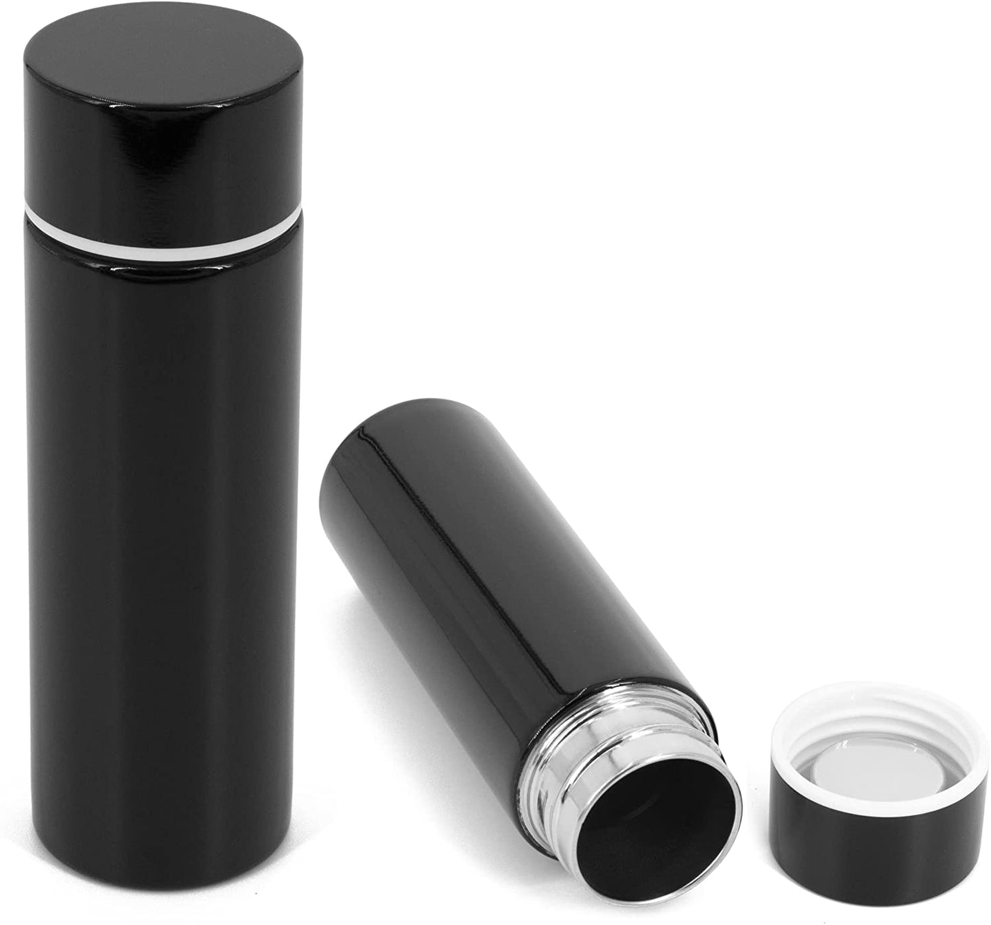 Stainless Steel Pocket Spittoon 5-Ounce Travel Spit Cup - Portable Dip Spit Bottle with Black Design, Spitoon for Car Wide Mouth Reusable