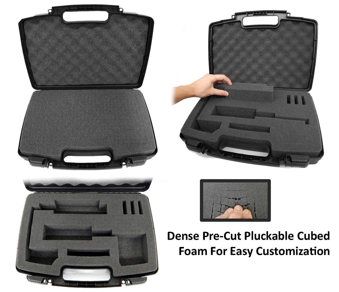 Hard Shell Minidrone Case Compatible with Parrot Mambo Drone -  Tri-Layer Customizable Foam & Flypad Controller Storage - Case Only