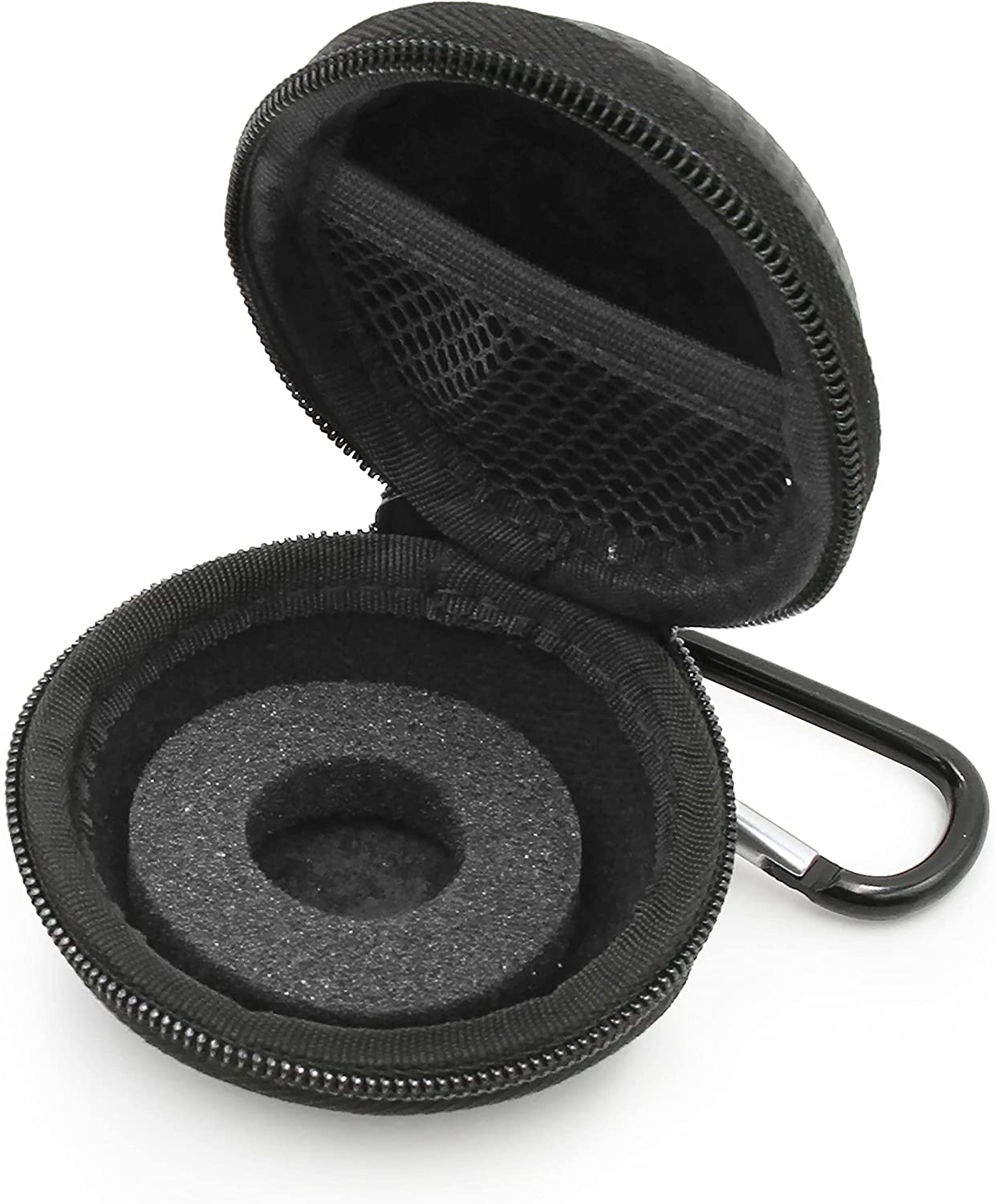 Hard Shell Travel Case Compatible with 100 Sided Dice D100 Dice with Non-Scratch Interior, Foam Pad and Metal Carabiner - Dice Not Included