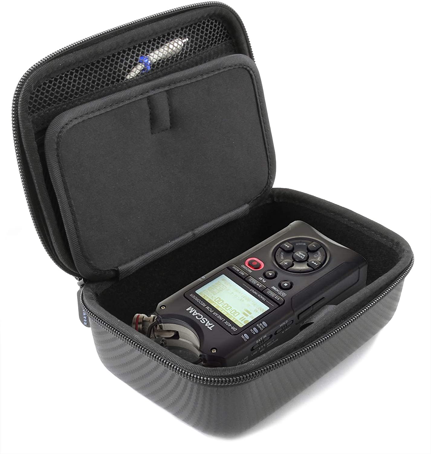 Portable Recorder Carry Case Compatible with Tascam DR40X Studio Recorder and DR40 Small Accessories