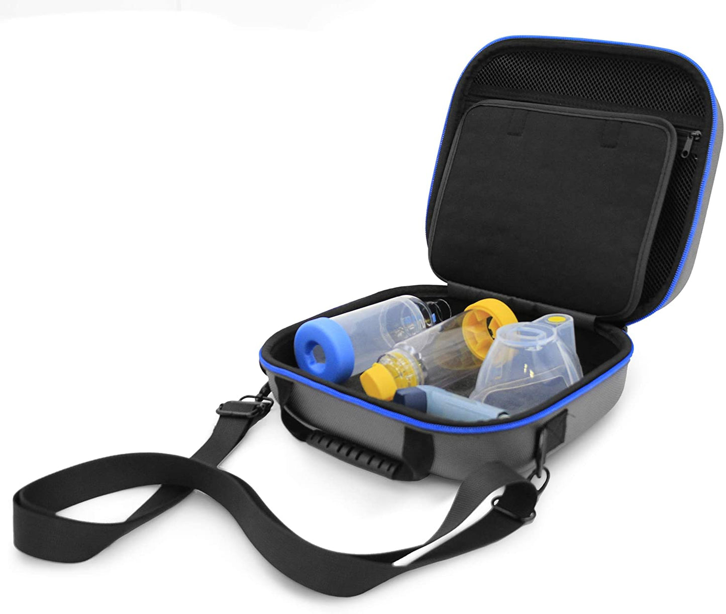 Asthma Inhaler & Essential Carrying Case - Protective Travel Bag for Handheld Asthma Nebulizer Machine, Asthma Mask, Asthma Spacer & More